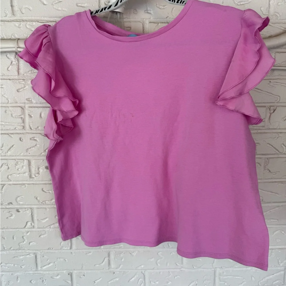 Pink Ruffle Sleeve Top - Picture 2 of 5